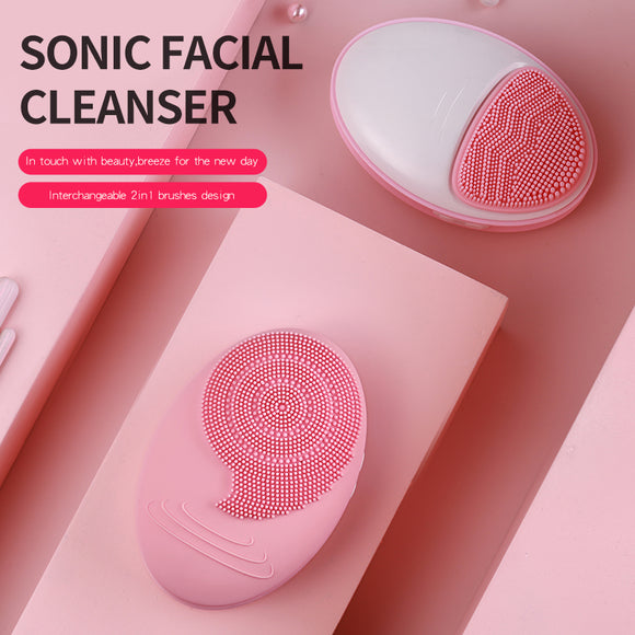 FACELANDY Battery Powered Sonic Silicone Facial Cleansing WL2102